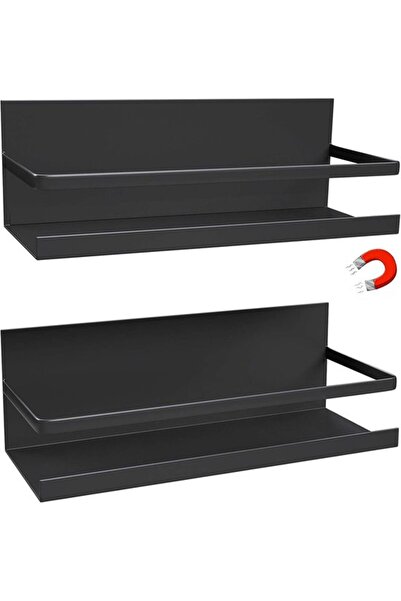 Morvena Picks Raft magnetic pentru condimente pentru frigider, pachet de 2 ra...