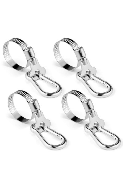Morvena Picks Bucla pentru catarg cu carabină, suport de clemă din oțel din 4...