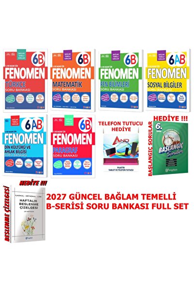 Fenomen Yayıncılık 6.SINIF 2026-2027 MÜFREDAT B-SERİSİ SORU BANKASI TÜM DERSLER FULL SET BAĞLAM TEMELLİ
