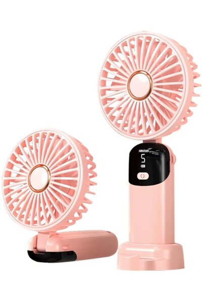 Morvena Picks Mini ventilator portabil - 5 setări de viteză, USB Type-C reînc...