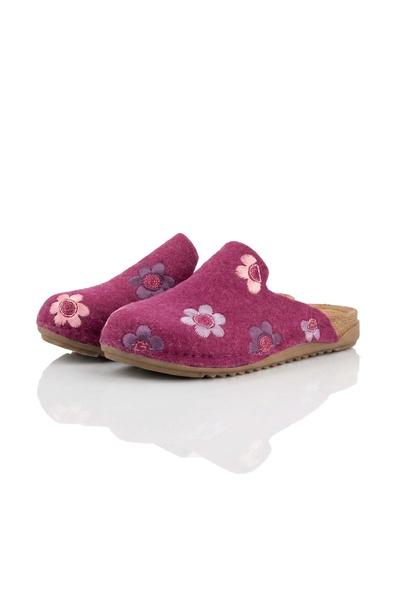 Deniz Terlik Women's Felt Soft Lightweight Orthopedic Floral Patterned House ...