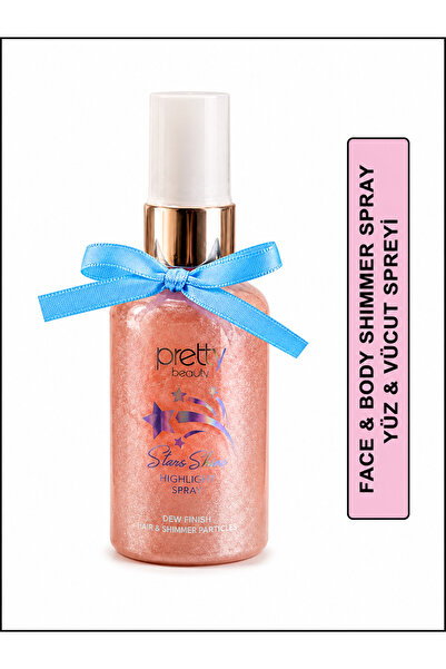 Pretty Beauty Yüz ve Vücut Spreyi Simli & Rainbow Glow Shimmer Spray Face & B...