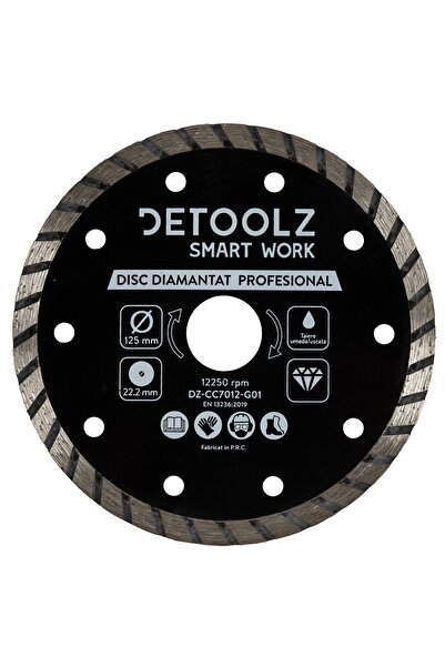 DETOOLZ Turbo diamond disc 125x22.2mm, wet/dry cutting