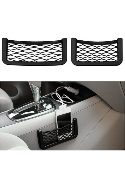Morvena Picks Plasa de depozitare 2 bucati pentru telefoane auto - plasa de d...