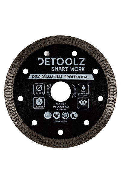 DETOOLZ Turbo diamond disc 125x22.2mm, wet/dry cutting