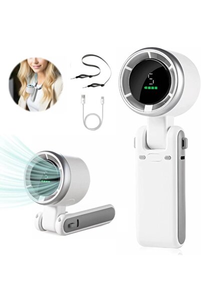 Morvena Picks Ventilator portabil reglabil cu 5 viteze - Afișaj LED/Încărcare...