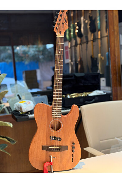Auster Hibrit Elektro Gitar Hem Akustik Hem Elektro