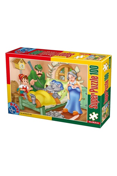 D-Toys Super Puzzle Scufița Roșie – Puzzle pentru copii, 100 piese