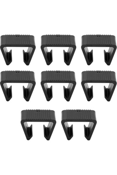 Morvena Picks 8 piese din rattan negru pentru mobilier de terasă și cleme de ...