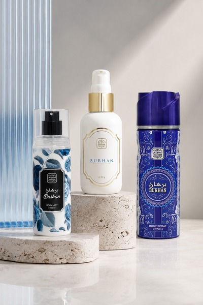 Naseem Burhan Men’s Body Fragrance Combo | Body Mist 100ml + Body Lotion 80g ...