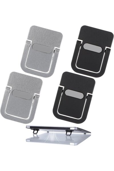 Morvena Picks Suport portabil pentru laptop cu 4 picioare autoadezive din sil...