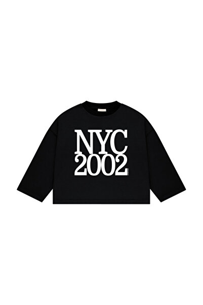 lethestudios NYC Baskılı Uzun Kollu Basic T-Shirt