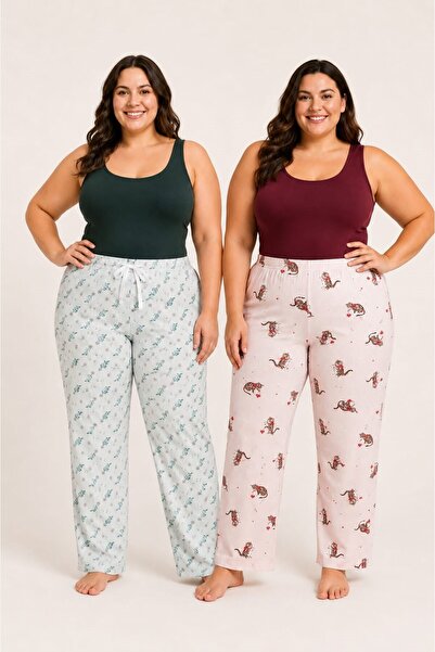 Pemilo Women's 2-piece milan plus size oversized single bottom