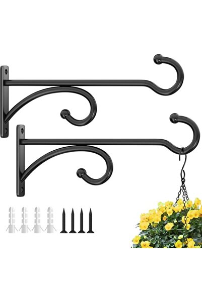 Morvena Picks Pachet de 2 cârlige metalice de 15 cm pentru plante pentru coșu...