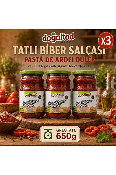 DOĞALTAT Паста от сладки чушки, Комплект 3 х 650 г