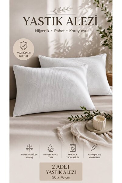 BAYBAYANAY 2 Pieces Microfiber Quilted Pillow Covers Liquid-Proof Pillow Prot...