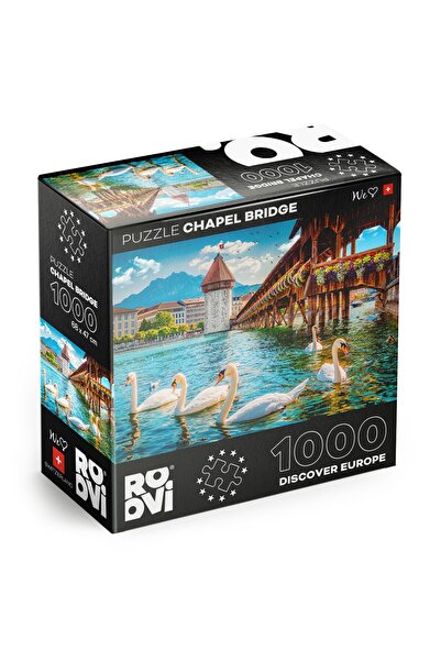 Roovi Puzzle Podul Chapelei, Lucerna, Elveția – Puzzle pentru adulți 1000 pie...