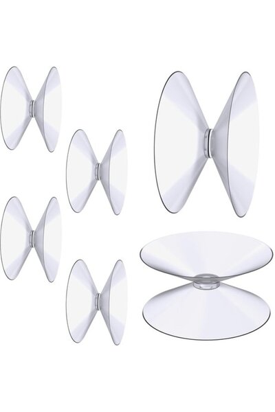 Morvena Picks Ventuze cu două fețe - 25 bucăți 2,5 cm plastic PVC transparent...