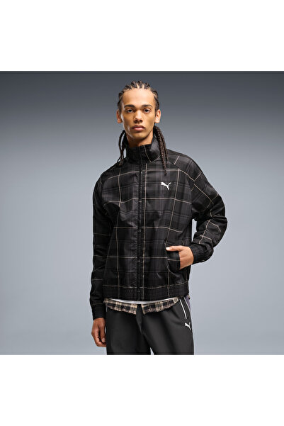 Puma T7 Relaxed Tartan Woven Men's Black Jacket