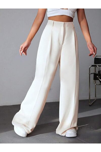 GRECIILOOKS Women's Baggy Wide-Leg Fit Trouser
