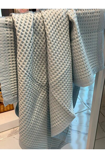 Mummys Love Waffle Baby Blanket 100*120cm - 100% Natural Cotton - Blue