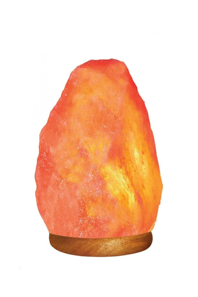 Generic Brand Himalayan Hand Carved Crystal Salt Lamp with Wooden Base