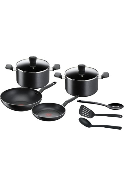 TEFAL طقم أواني طهي غير لاصقة من 9 قطع G6 سوبر كوك