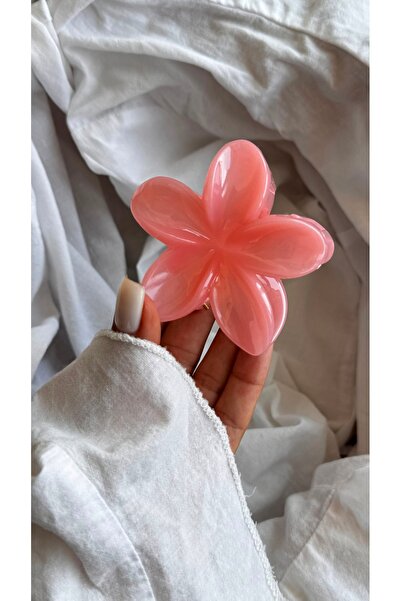 YOYYO Shiny Acetate Hair Clip with Floral Design, Tropical Hair Accessory