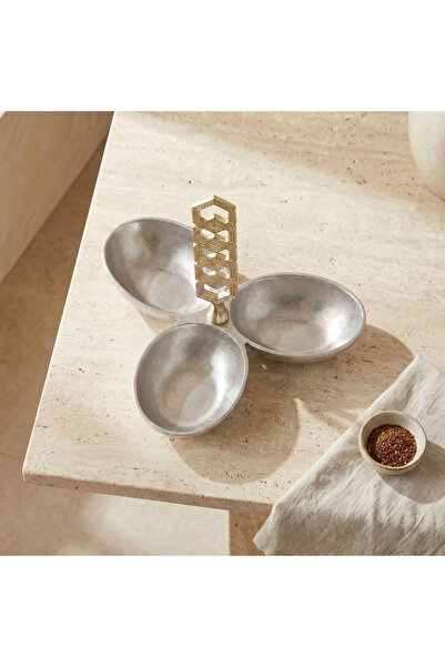 Lifestyle Hexa 3-Compartment Nut Bowl - 23x25 cms