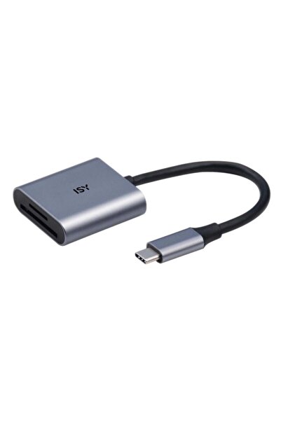 Isy ICR-5000 2-în-1 Cititor de carduri USB-C Argintiu