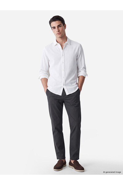 LC Waikiki Pantaloni chino antracit pentru bărbați