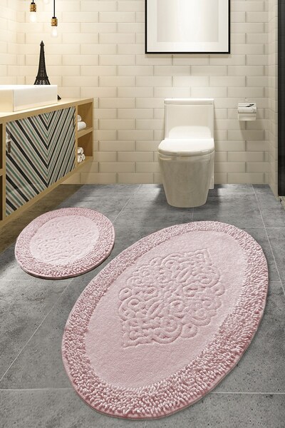 Rani Mobilya Rani Home Banyo Paspası Seti Pembe BA-6284