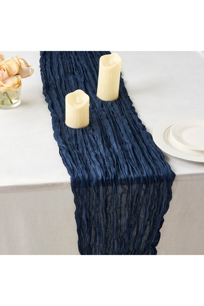 Lifestyle Crinkled Texture Table Runner - 90x180 cms