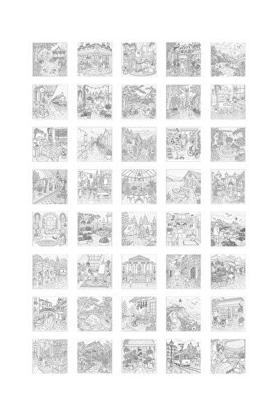 metafortoys Yağmurlu Gün Boyama Kitabı – 21x20 cm I 40 Görsel