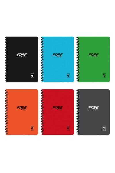 KESKİN COLOR Keskin A5 80 Yp. Flat Pp Cover Spiral Notebook-New Free