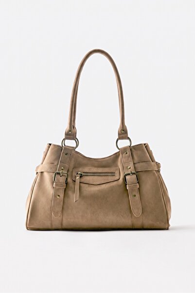Pull & Bear Tokalı tote çanta