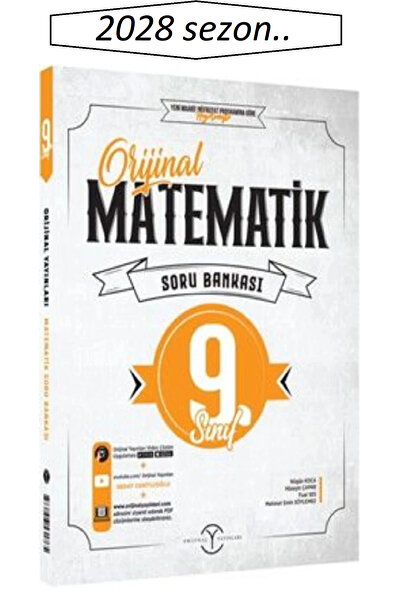 Orijinal Yayınları 9. Sınıf Orijinal Matematik Soru Bankası Yeni 2028 Sezon