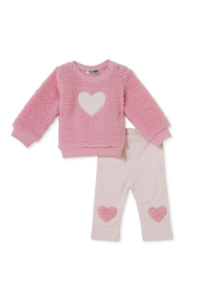 ebebek Hello Baby HelloBaby Kız Bebek Sweatshirt-Alt Kalp Baskılı Bisiklet Ya...