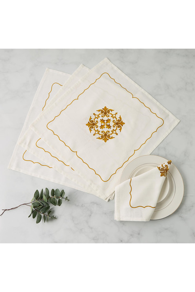 Gia Como 4-Piece Floral Print Napkin Set - 45x45 cms