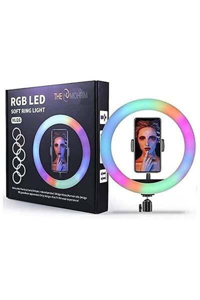 RGB MJ MJ26 LED Ring Light Control With Soft And Imaginative Rainbow Colors F...