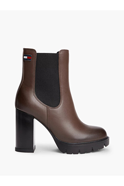 Tommy Hilfiger Women's Brand Flag Logo Chelsea Model Laceless Heeled Stylish ...