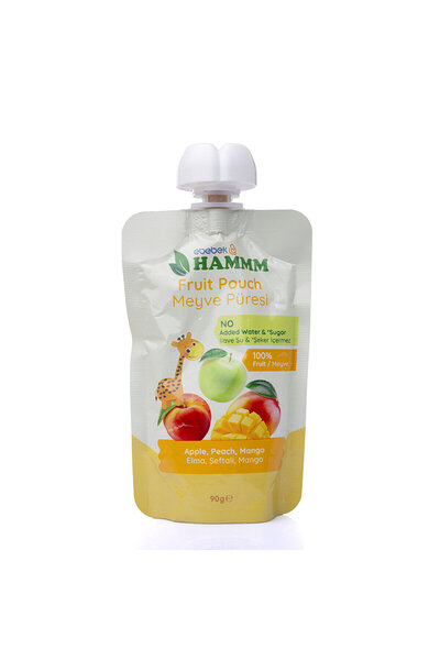 Hammm Şeftali Mango Elma Muz Püresi 90gr