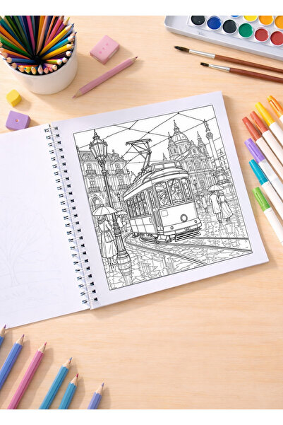 metafortoys Yağmurlu Gün Boyama Kitabı – 21x20 cm I 40 Görsel