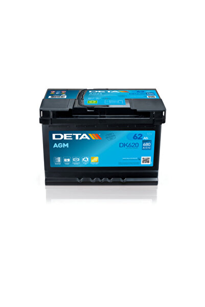 DETA 62 AH AKÜ START-STOP AGM Akü