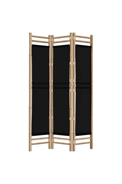 vidaxl Room divider with 3 panels, VidaXL, canvas, black/brown, 120cm