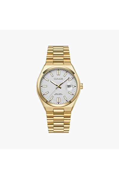 Omax Men's Analog Round 42 MM Butterfly Buckle Watch | 00PSD001G018