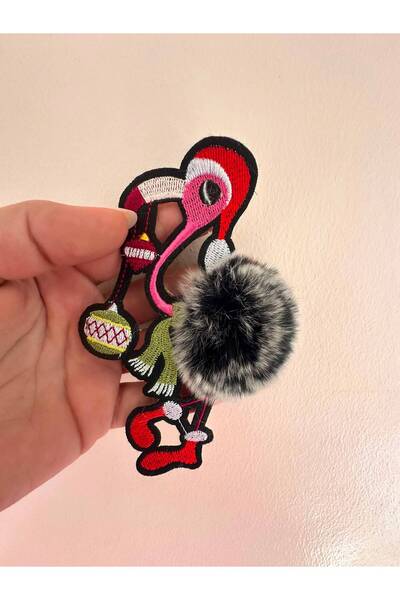 Gönülden Tasarım 14X9 cm Pompom Bird Embroidery Sewing Applique