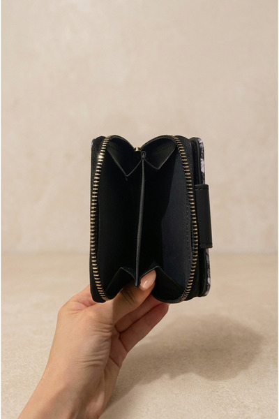 Mazel Design Mini Card Holder and Wallet with Zippered Coin Compartment