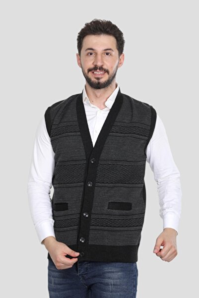 KZC TEKSTİL Men's Middle Age and Above Knitwear Knitted Acrylic Winter Thick ...