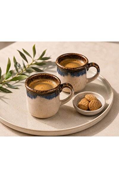 Lia Patara Porselen 6 Parça Espresso Fincan Lacivert Akıtma File